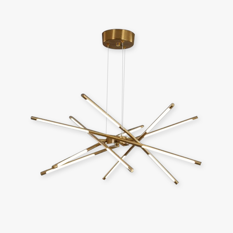 Edge Modern Linear LED Hanglampen Zwart Goud Metaal Slaapkamer