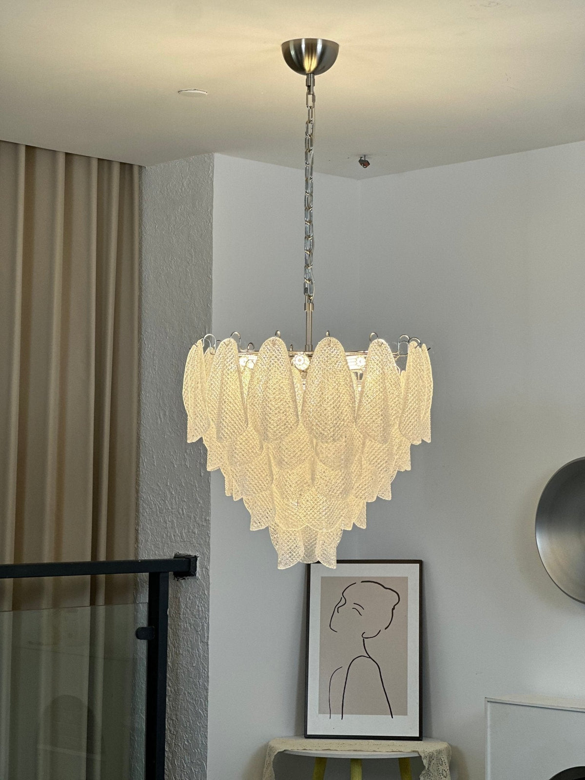 Prelit kroonluchter van Murano-glas