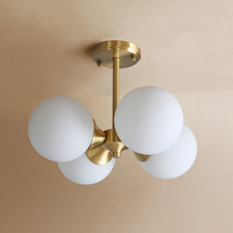 Valentina Ronde LED Hanglampen Koper Glas Slaapkamer Woonkamer