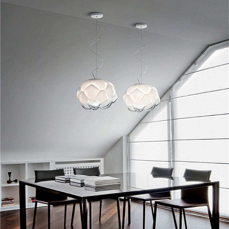 Bostock Design Moderne LED Hanglampen Wit Glas Metaal Eetkamer