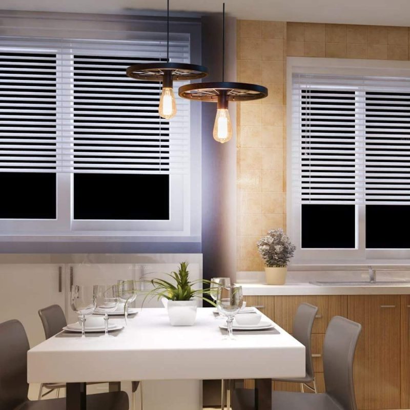 Alessio Retro LED Hanglampen Loft Zwart Rust Metaal Woonkamer