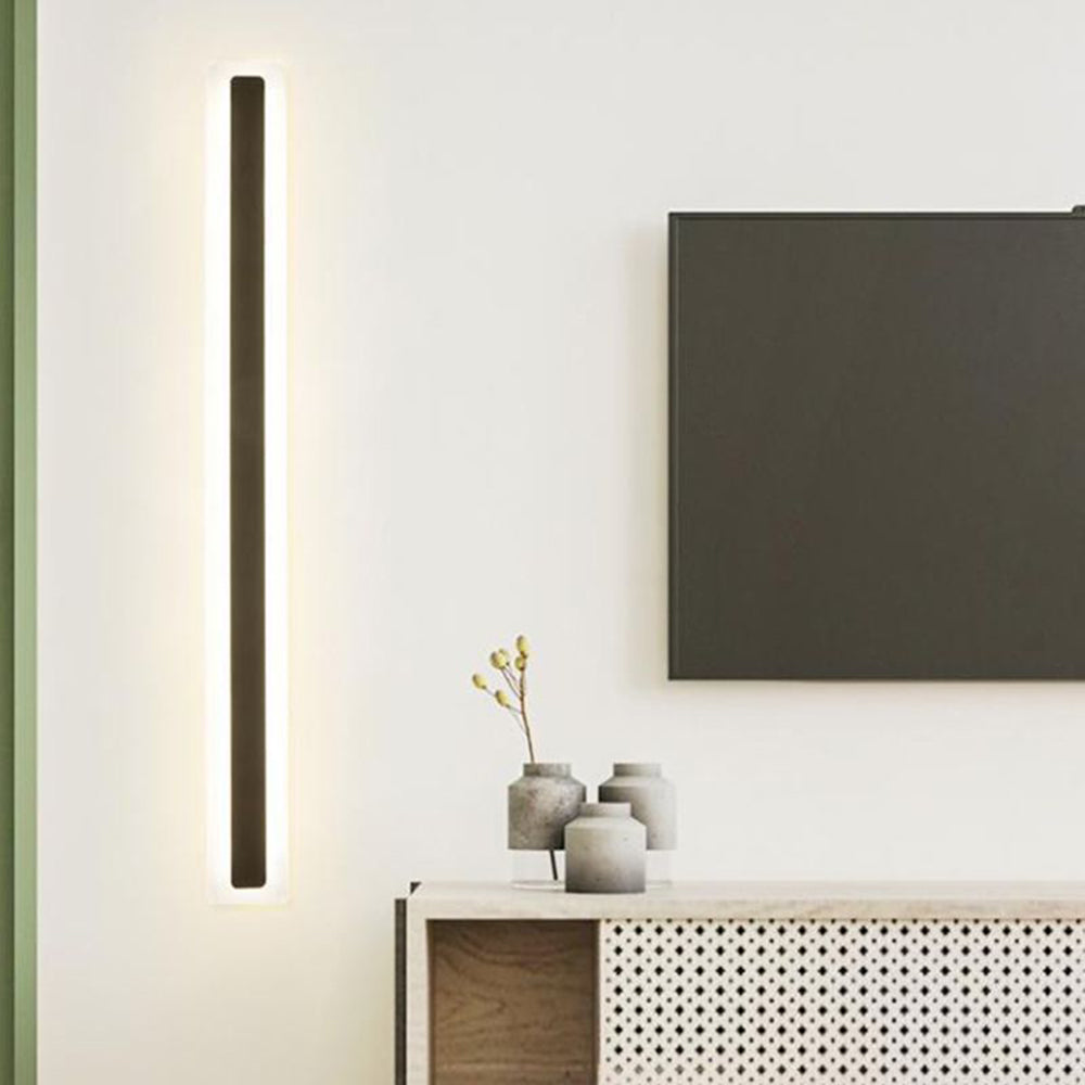 Edge Modern Minimalistische Lineaire Metaal/Acryl Wandlamp Zwart