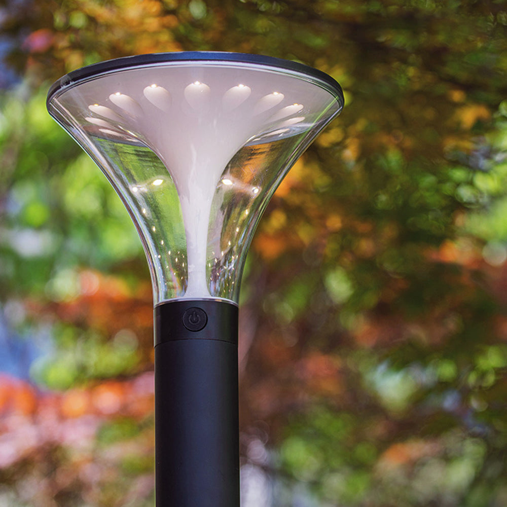 Pena Modern Design LED Buitenlamp Zwart Glas Metaal Tuin Buiten