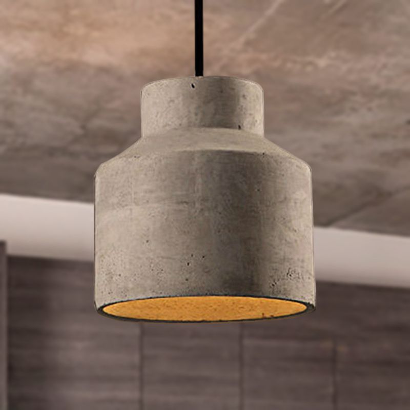 Byers Moderne Koepel LED Hanglamp Grijs Metaal/Cement Slaapkamer