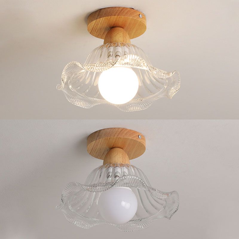 Sanna Moderne Design LED Plafondlamp Hout Slaapkamer Woonkamer