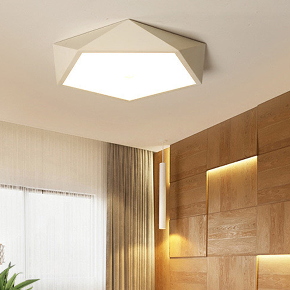 Quinn Moderne LED Plafondlamp Zwart Wit Metaal Slaapkamer Woonkamer