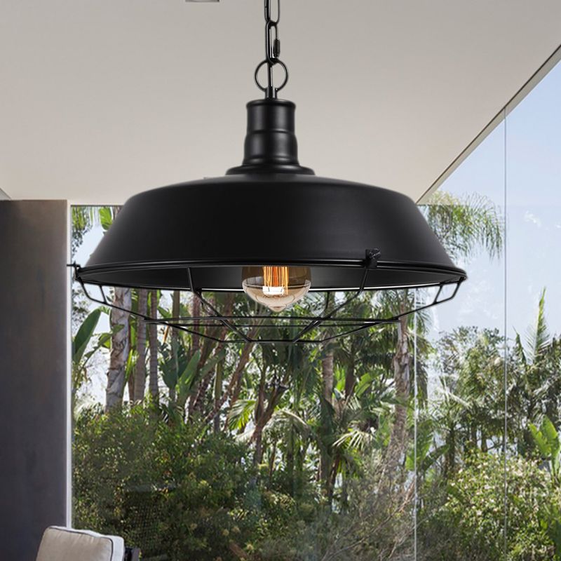 Alessio Boerderij Design Swag Barn Schuur Hanglamp Slaapkamer/Woonkamer Swart