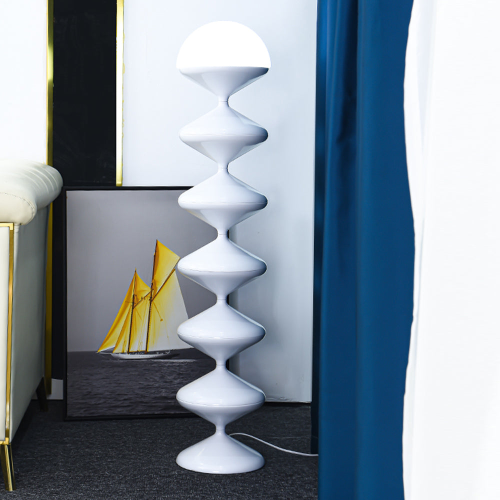 Salgado Moderne Vloerlamp Zwart Wit Metaal Woonkamer Studeerkamer Slaapkamer
