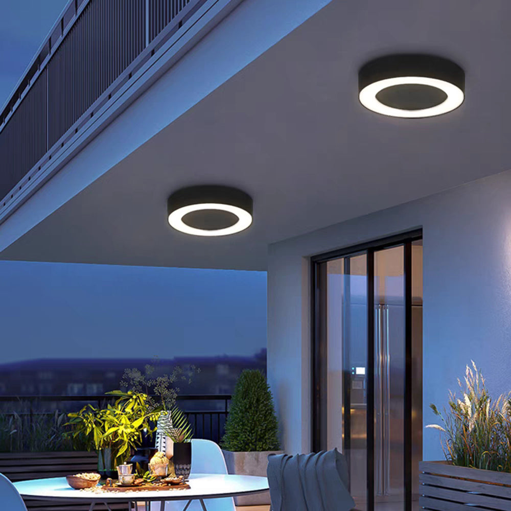 Orr Modern Rond Rrote LED Plafondlampen Witte Metal  Woonkamer