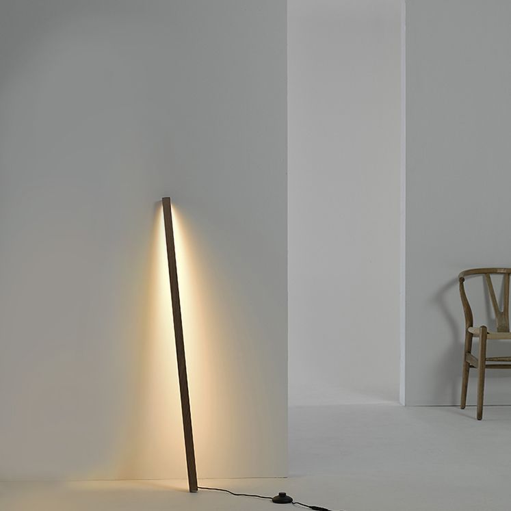 Ozawa Minimalistische Design Lineaire Vloerlamp Walnoot/Hout Slaapkamer/Woonkamer