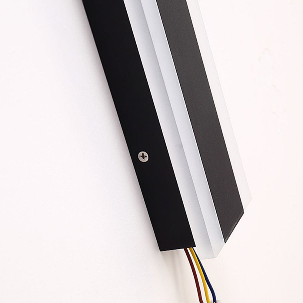 Orr Moderne Rechthoekig LED Buitenlamp Metaal/Acryl Zwart Tuin/Stoeprand/Balkon