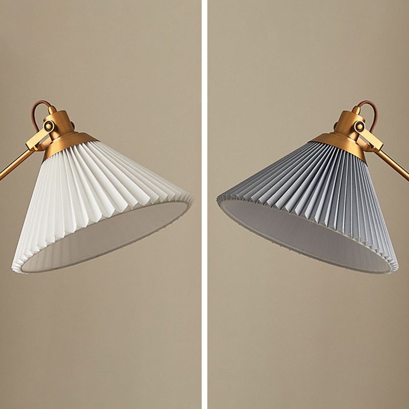 Ozawa Retro Design LED Vloerlamp Geplooid  Metaal/Hout Woonkamer/Slaapkamer