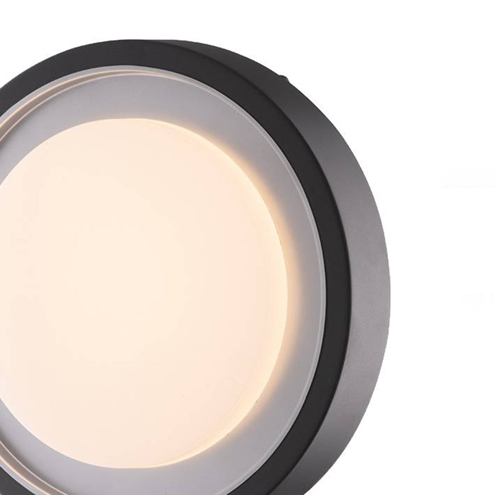 Orr Moderne LED Ronde Buitenlamp Zonne Metaal/Acryl Zwart Tuin/Stoeprand/Balkon