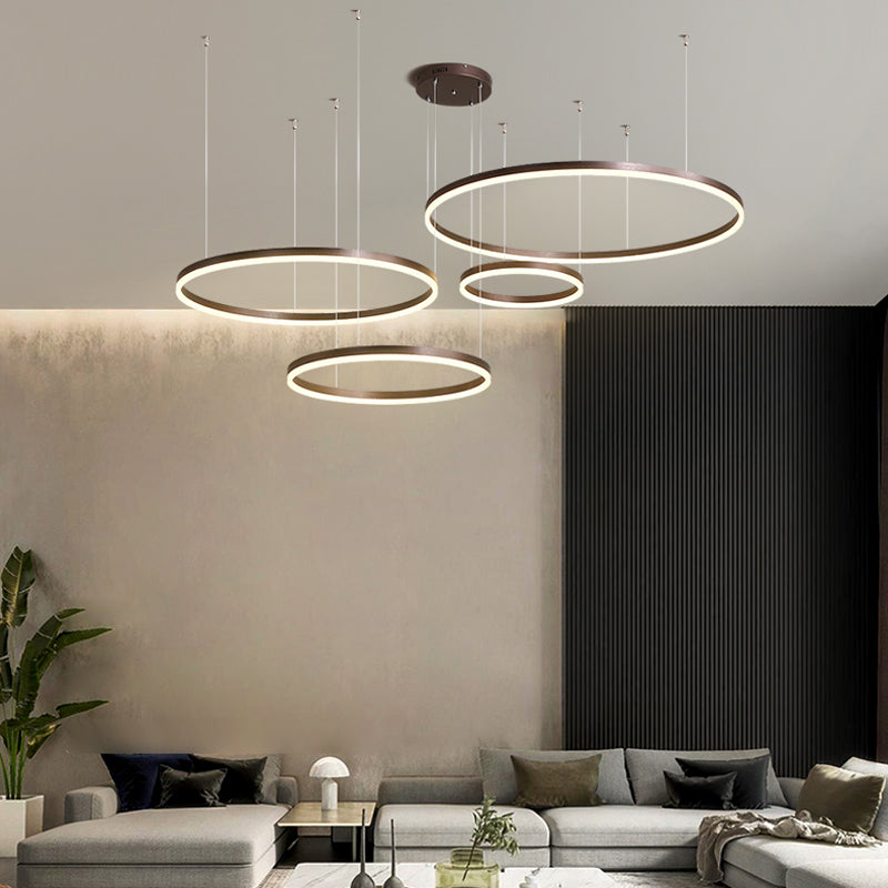 Arisha Moderne Grote  Hanglampen Wit Metaal Slaapkamer  Woonkamer Tir-Cirkel