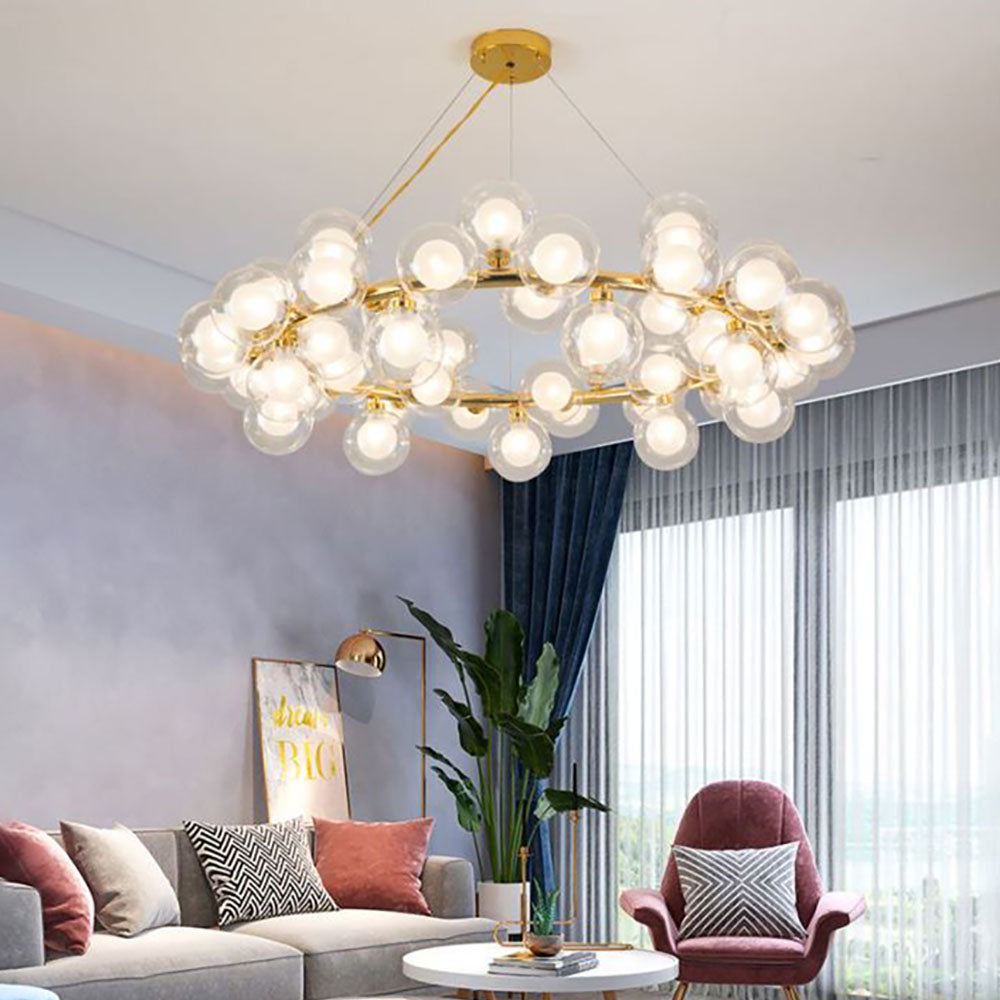 Valentina Moderne Gouden Bellen Hanglamp Metaal/Glas Woonkamer/Slaapkamer