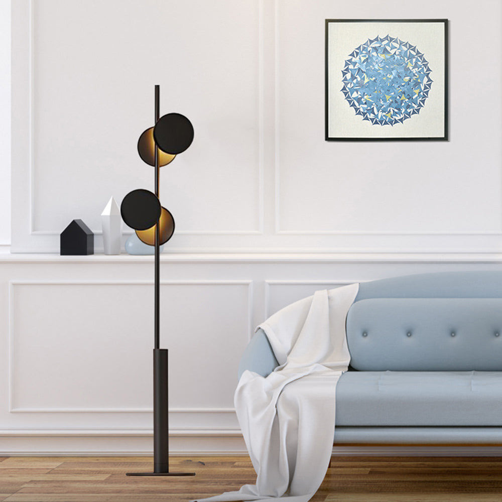 Salgado Vintage LED Vloerlamp Zwart Metaal Eetkamer Studeerkamer