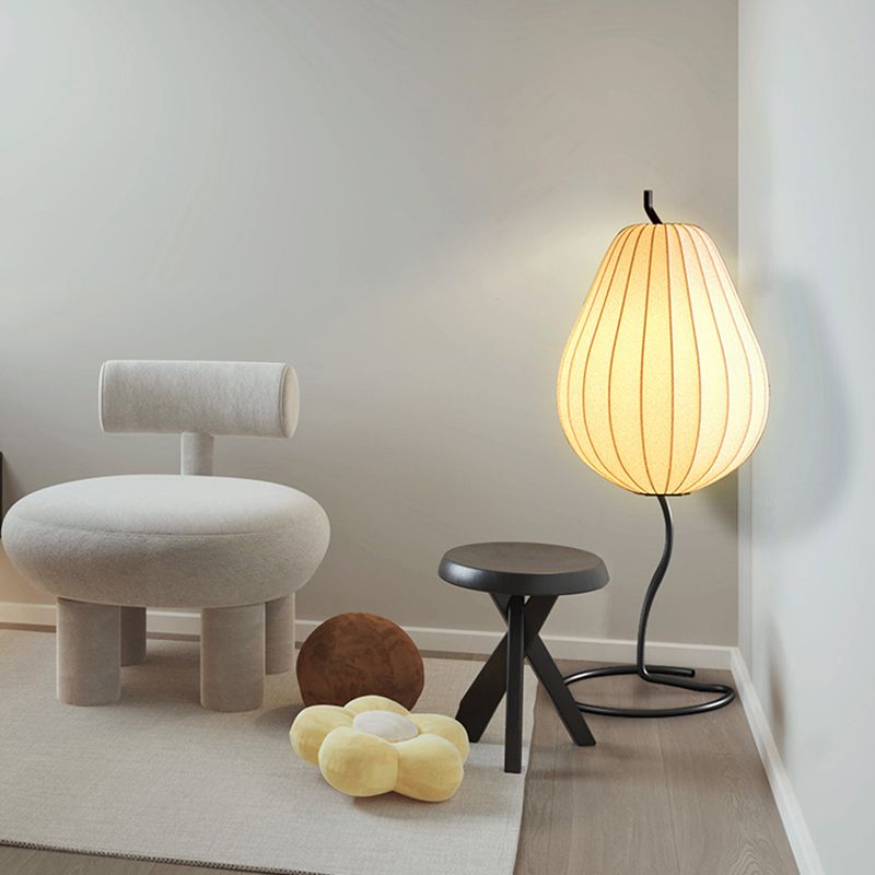 Renée Retro Design LED Peer Vormige Meta Vloerlamp Metaal/Stof Eetkamer/Woonkamer