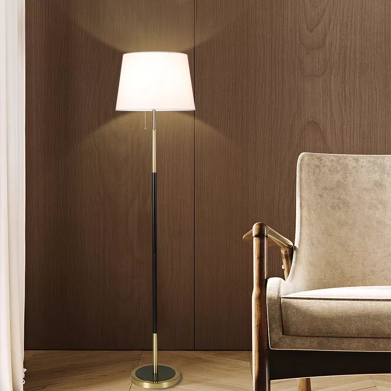 Eryn Moderne Cilinder Metalen Stoffen Vloerlamp Zwart/Wit/Rood/Beige Metaal/Stof Woonkamer/Slaapkamer