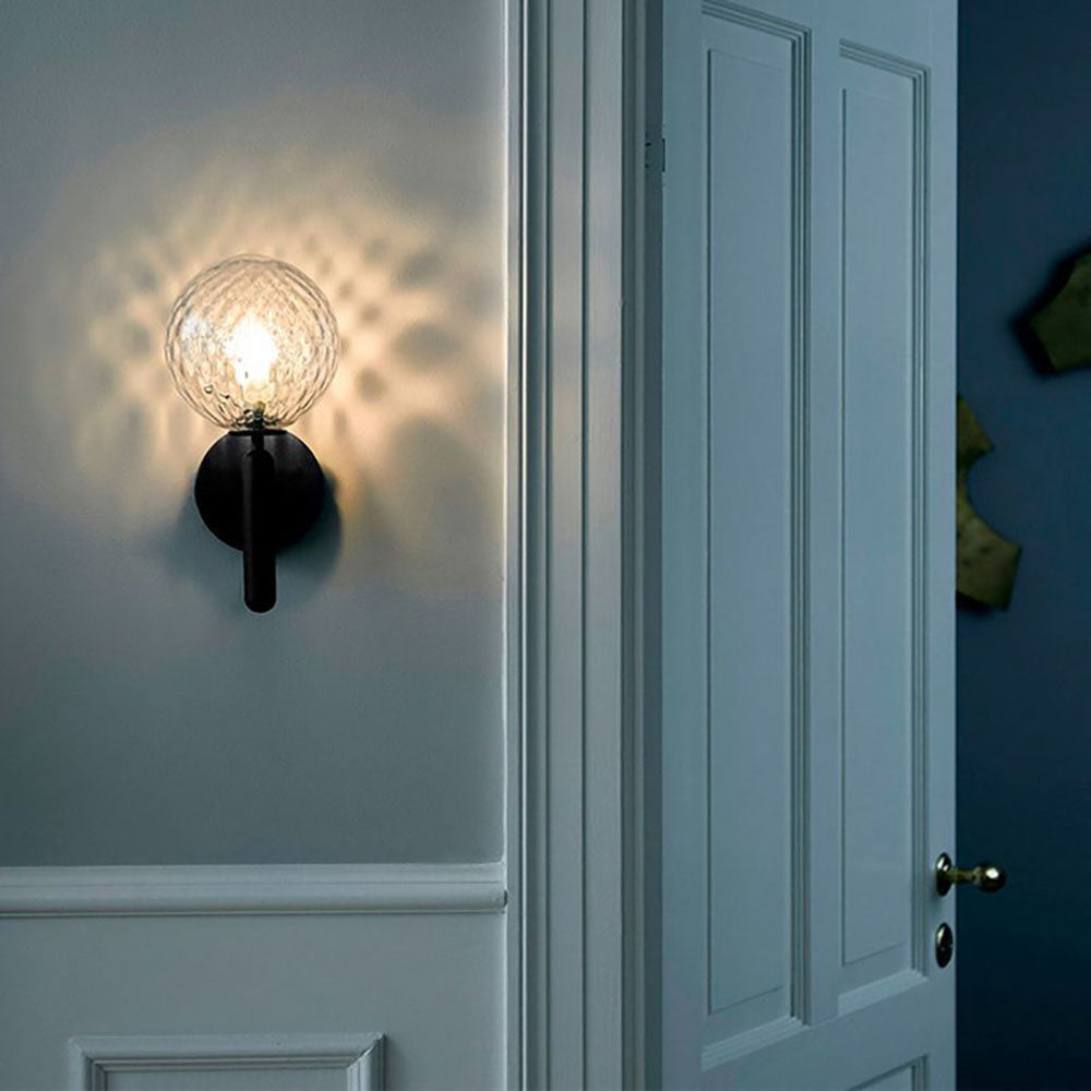 Valentina Moderne Design LED Wandlamp Globe Metaal/Glas Zwart/Goud Hal/Eetkamer/Woonkamer