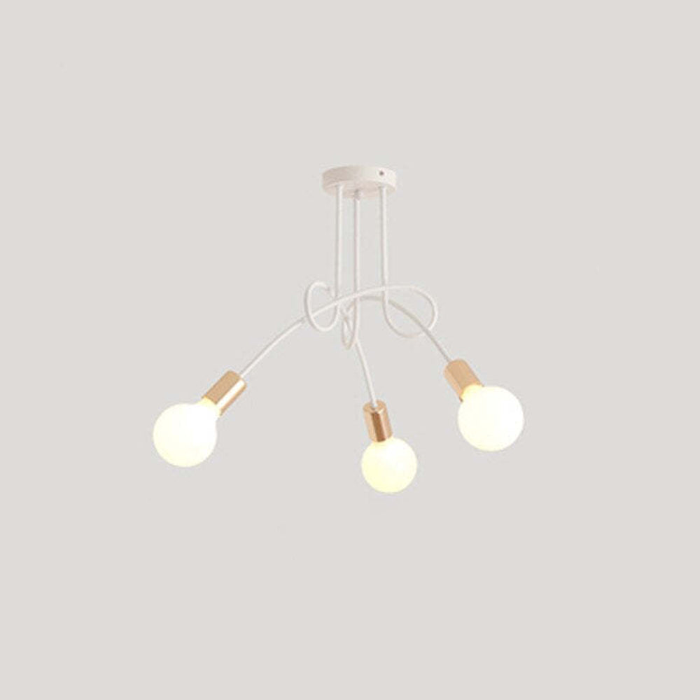 Valentina Moderne Lineaire Curve Plafondlampen Goud Zwart Woonkamer Slaapkamer