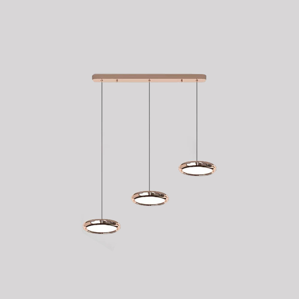Welsh Minimalistisch Cirkel LED Hanglamp Metaal/Acryl Silver/Goud/Roségoud Slaap/Woon/Eetkamer