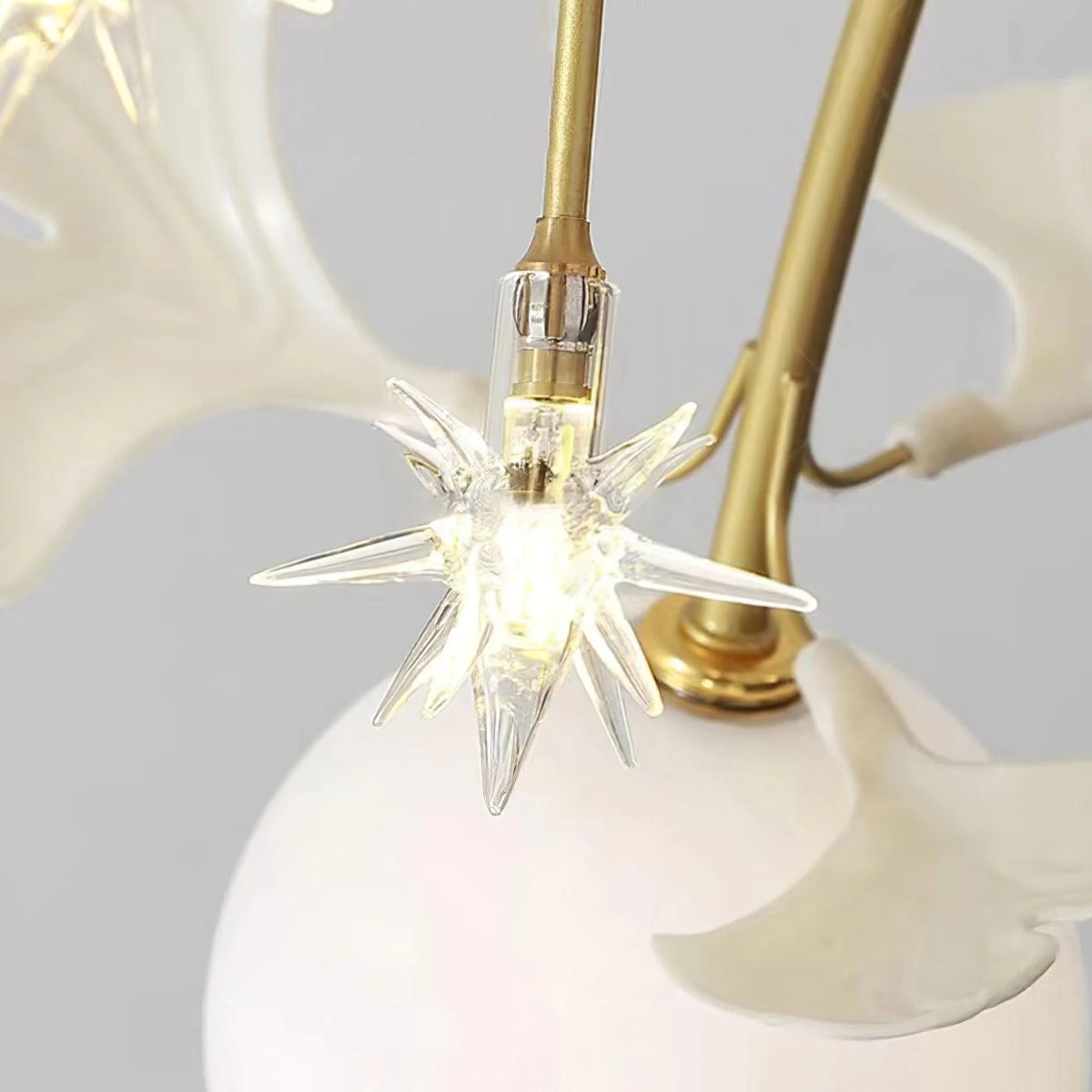 Olivia Design Bol LED Plafondlamp Metaal/Keramisch Wit/Goud Slaap/Woon/Eetkamer