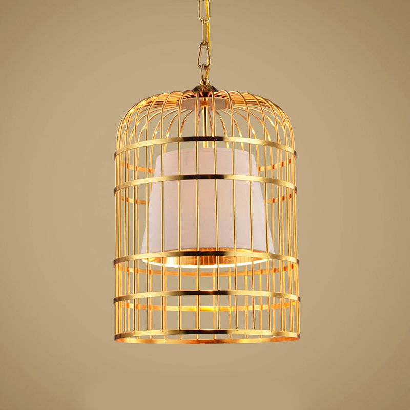 Alessio Vintage Bird Cage Metal Pendant Light