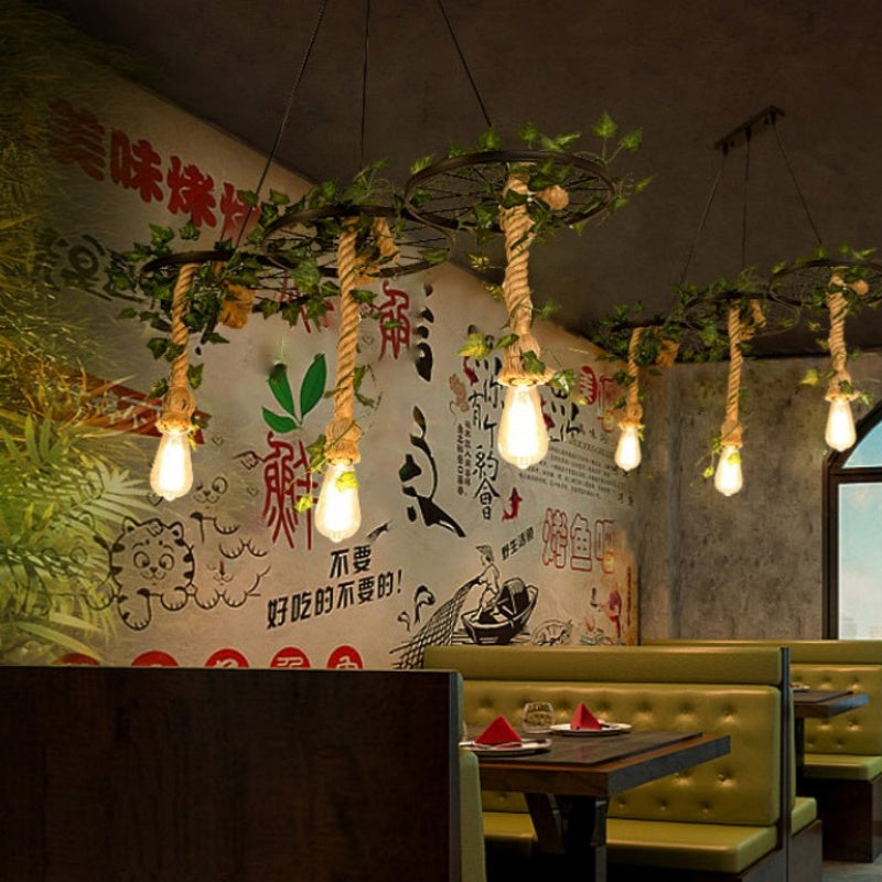 Vireo Industriële LED Kroonluchters Zwart Bar/Woonkamer