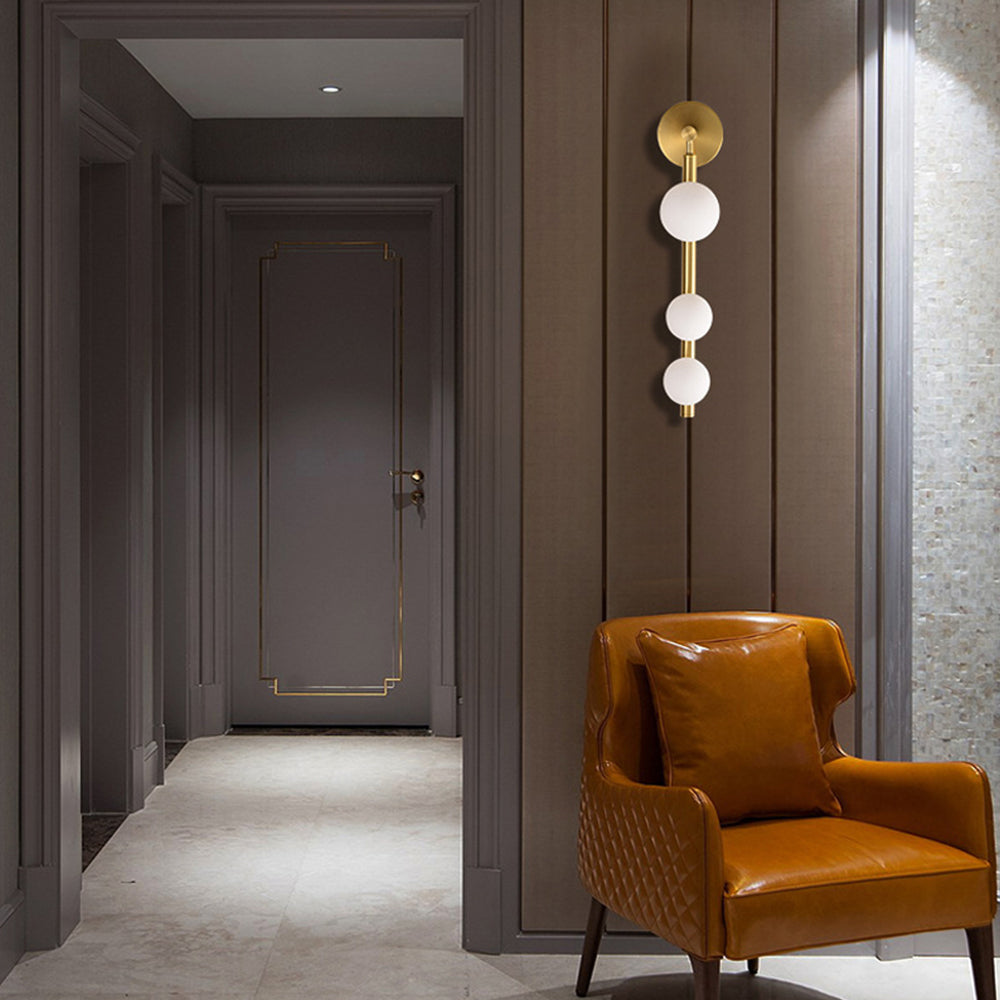 Valentina Design Ronde LED Wandlamp Goud Zwart Metaal Glas Eetkamer