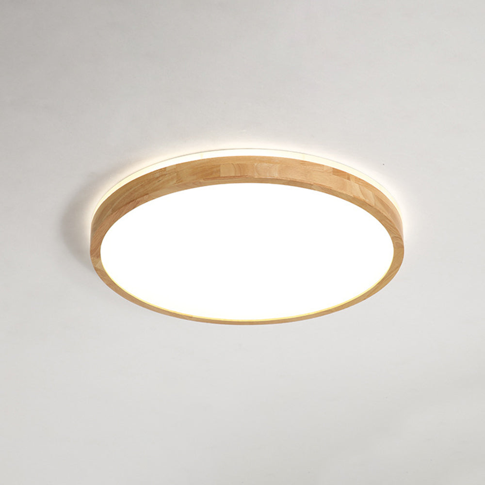 Ozawa Design Ronde LED Plafondlamp Hout Glas Woonkamer Slaapkamer