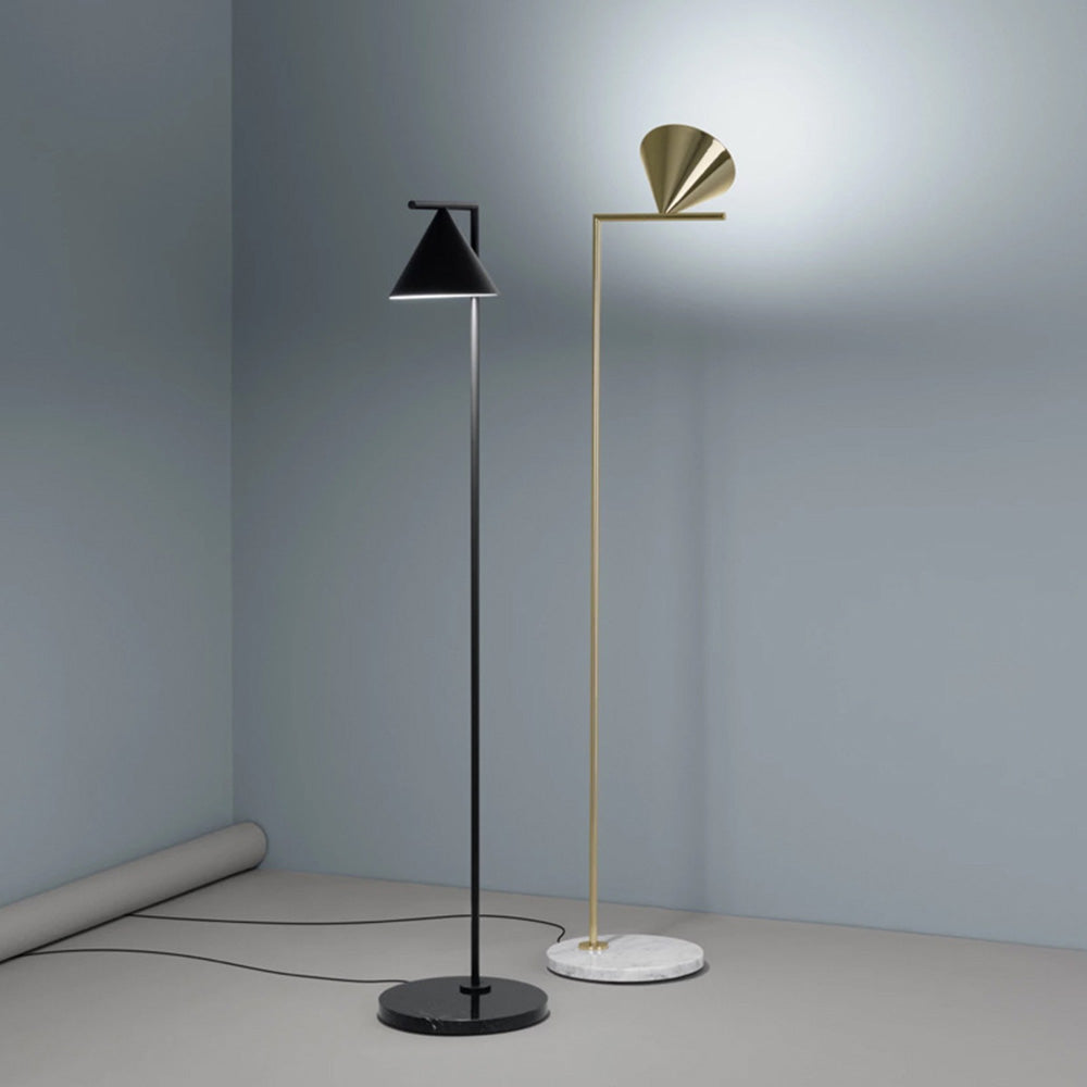 Carins Moderne LED Vloerlamp Zwart/Goud Metaal/Marmer Woonkamer