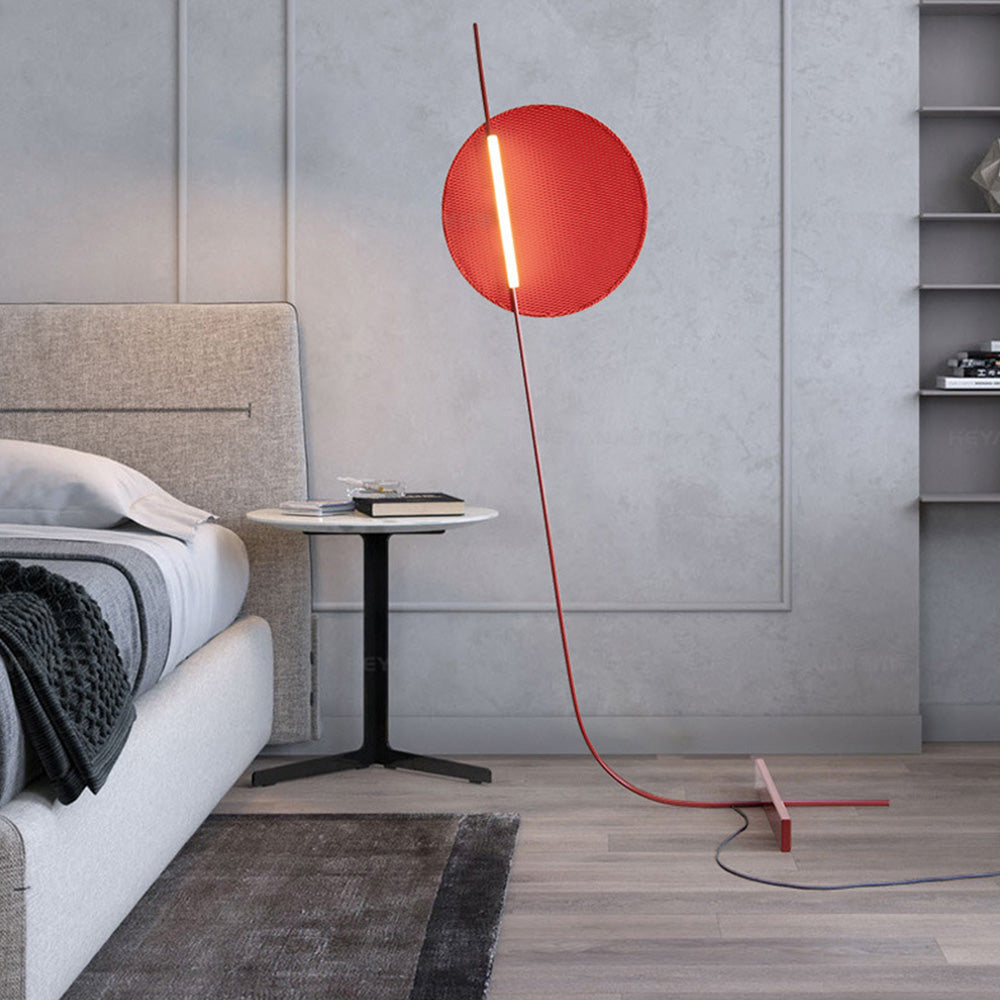 Elif Moderne Maan LED Binnen Vloerlamp Rood Metaal Slaapkamer