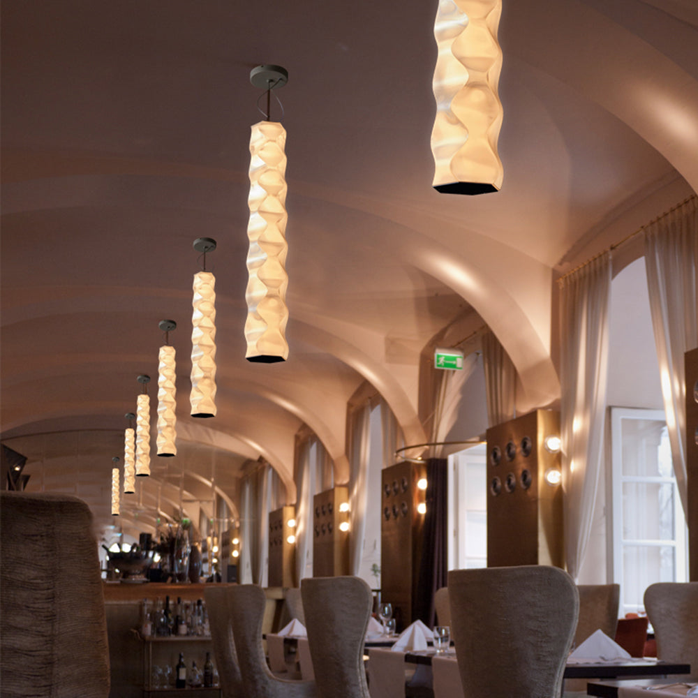 Nazifa Moderne Strip Design LED Hanglamp Wit Metaal Eetkamer