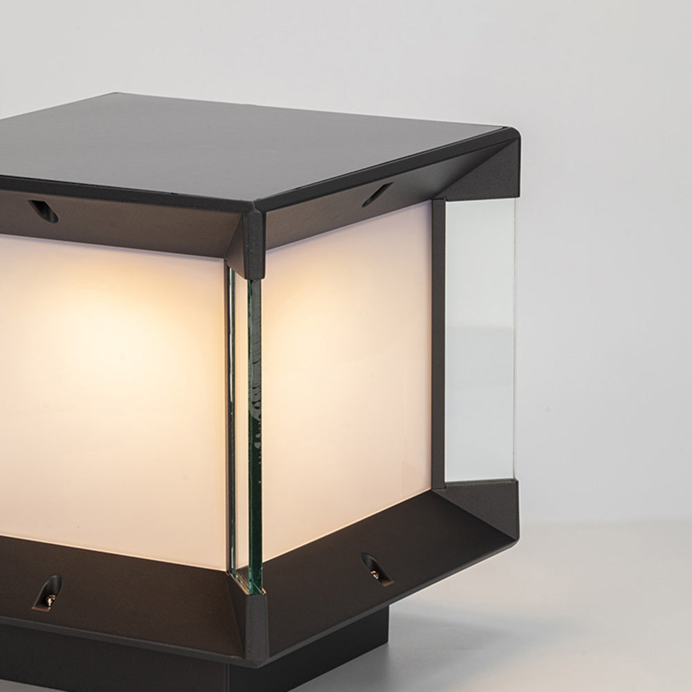Riley Modern Retro LED Buitenlamp Zwart Goud Metaal Glas Buiten