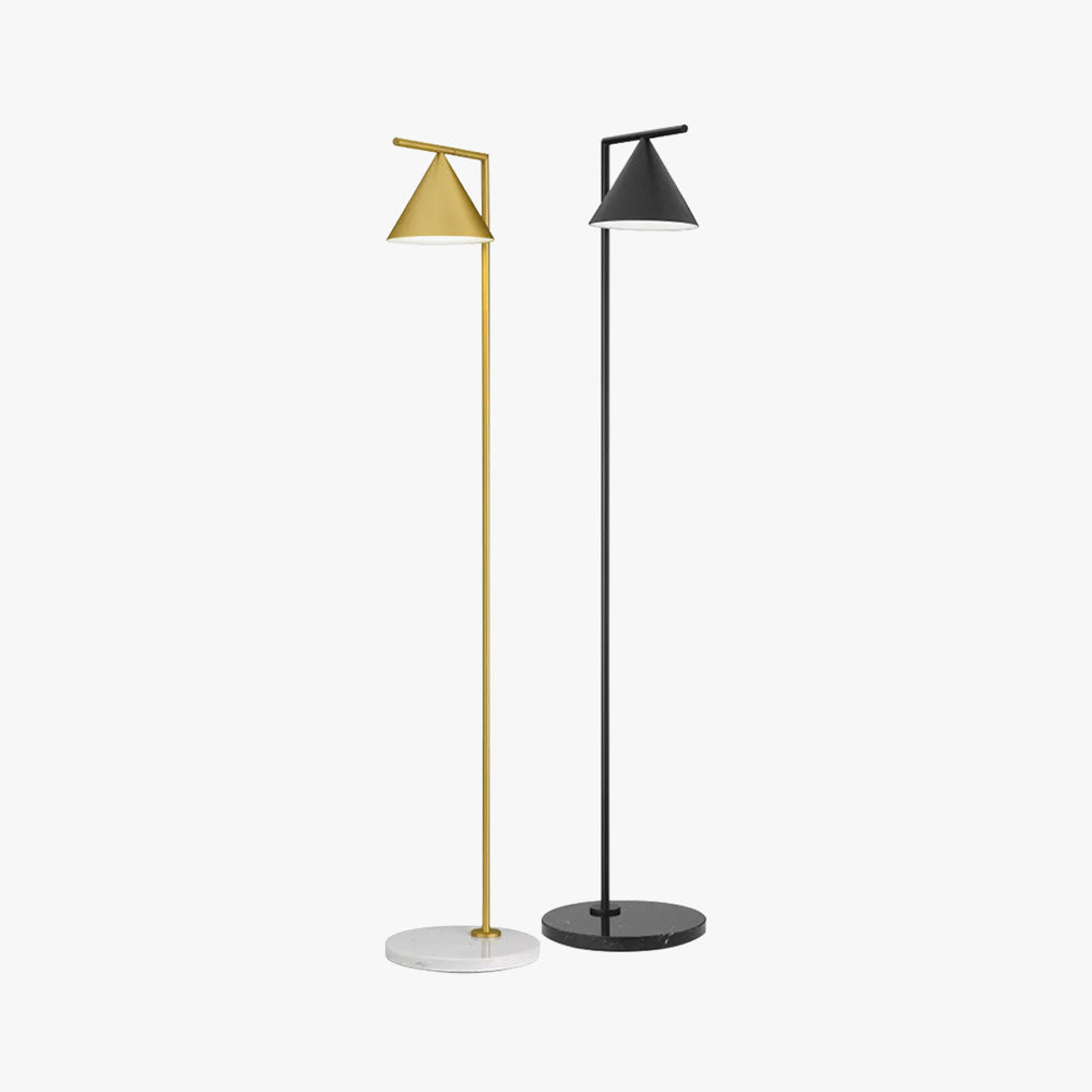 Carins Moderne LED Vloerlamp Zwart/Goud Metaal/Marmer Woonkamer