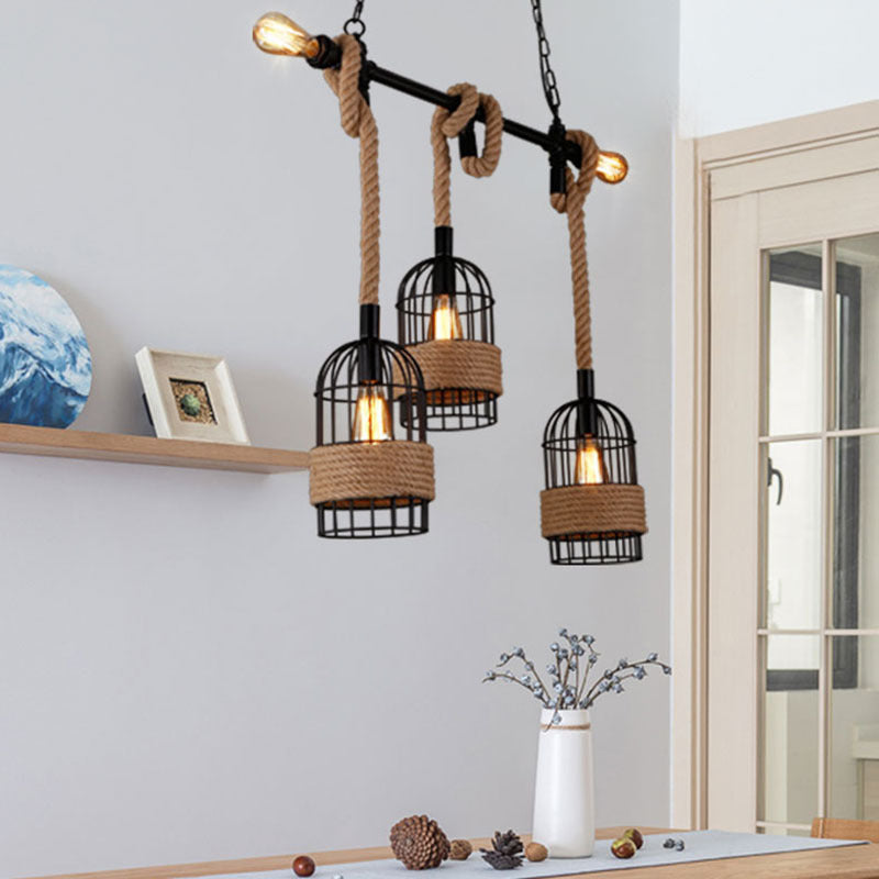 Epoch Retro LED Hanglampen Zwart Metaal Café/Bar/Eetkamer