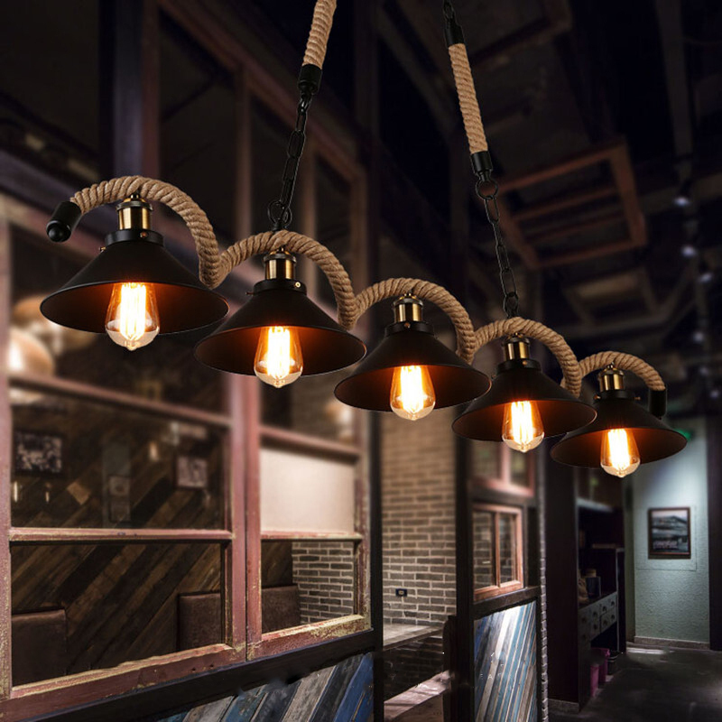 Epoch Vintage LED Zwarte Hanglampen Metaal Eetkamer/Café