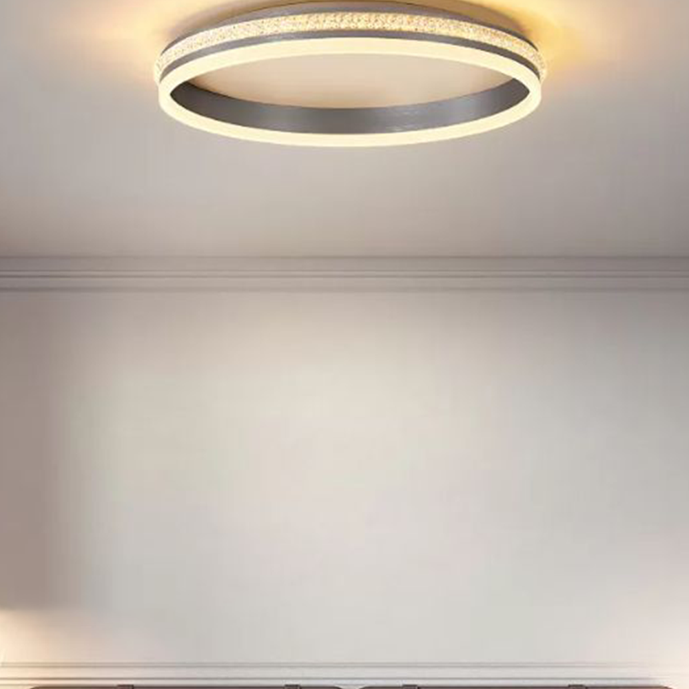 Quinn Modern Round Plafondlamp Sliver Metaal Slaapkamer Woonkamer Eetkamer