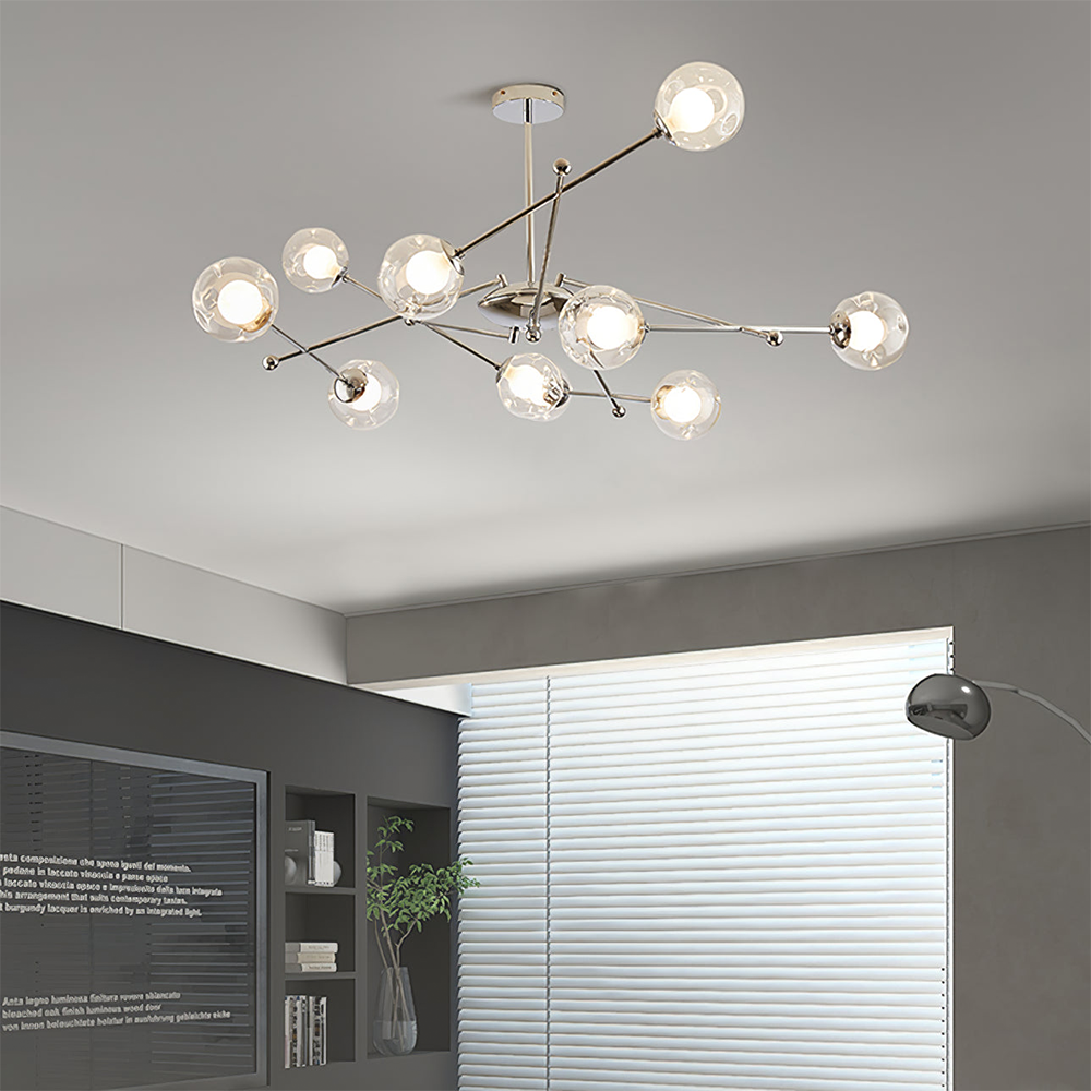 Valentina Nordic Bauhaus Kroonluchters Metaal Glas Woonkamer
