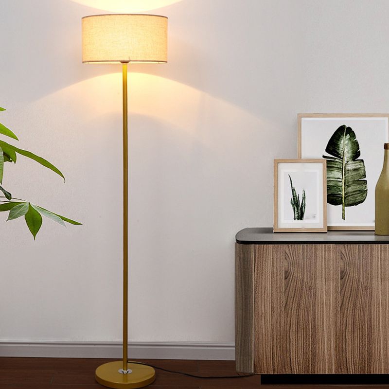Eryn Moderne Cilinder Vloerlamp Zwart/Wit/Goud Metaal/Kunststof