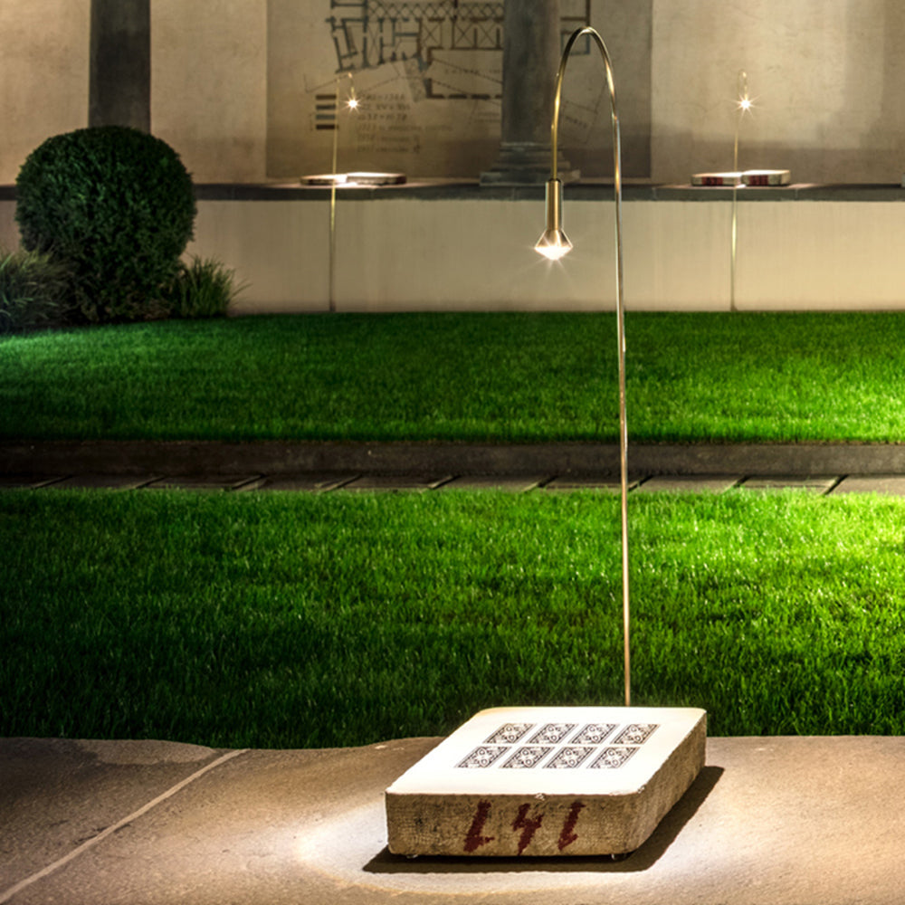 Bella Moderne Lineaire LED Grondlamp Buiten Goud Metalen Pad