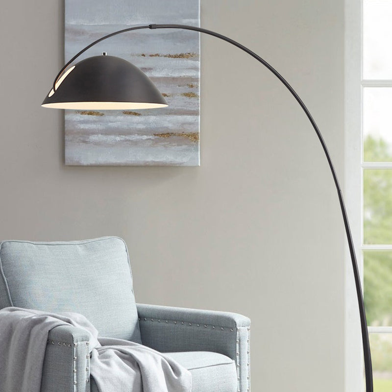 Avi Ronde Moderne LED Vloerlampen Zwart Metaal Eetkamer Slaapkamer