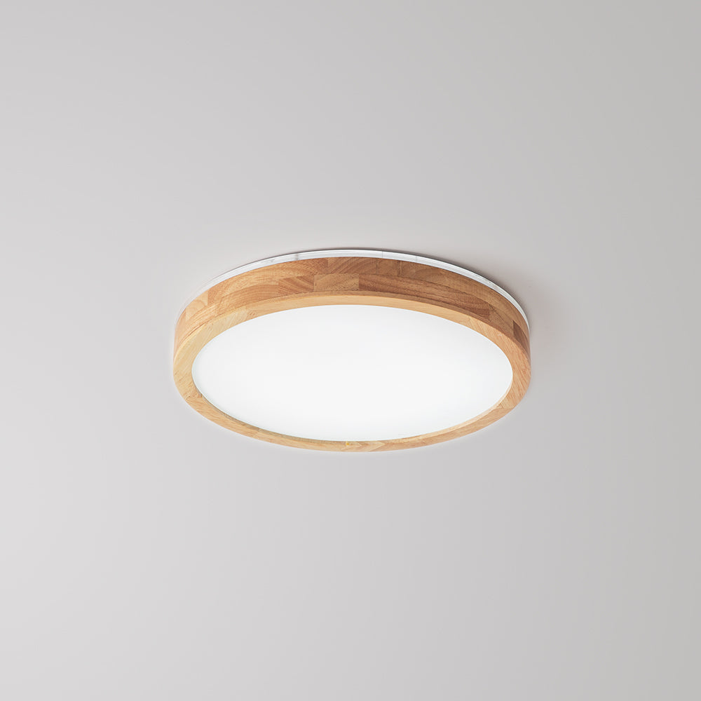 Ozawa Design Ronde LED Plafondlamp Hout Glas Woonkamer Slaapkamer