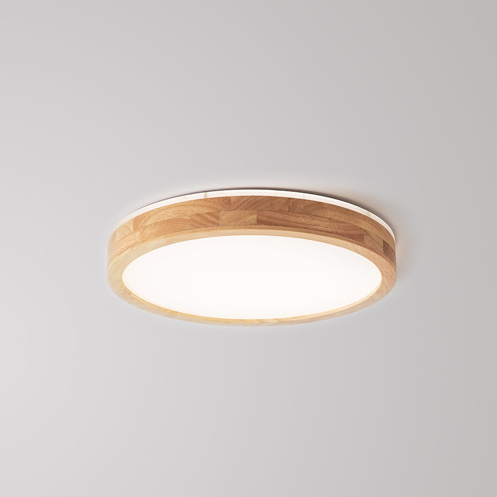 Ozawa Design Ronde LED Plafondlamp Hout Glas Woonkamer Slaapkamer