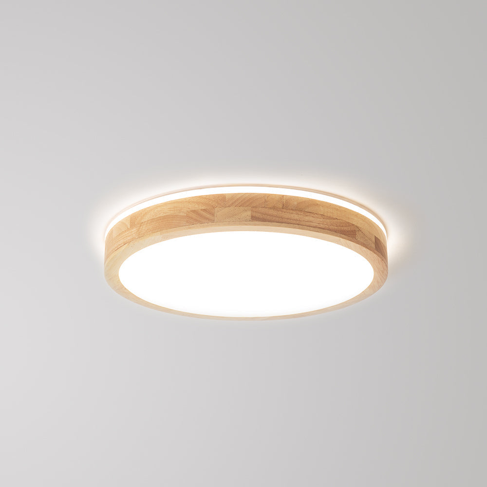 Ozawa Design Ronde LED Plafondlamp Hout Glas Woonkamer Slaapkamer