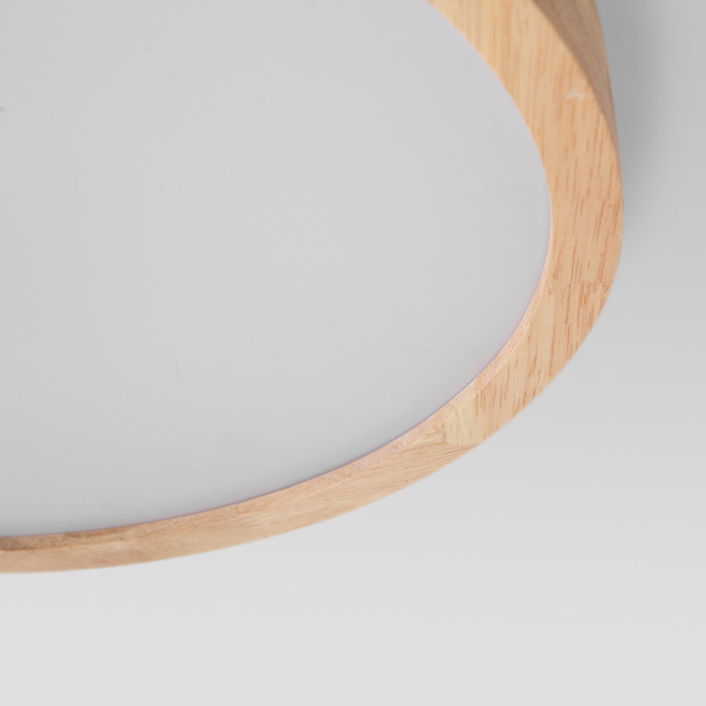 Ozawa Design Ronde LED Plafondlamp Hout Glas Woonkamer Slaapkamer