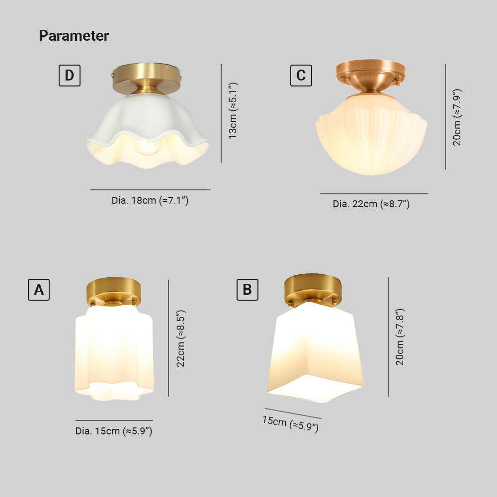 Sanna Retro Design LED Plafondlamp Metaal Glas Woonkamer Keuken