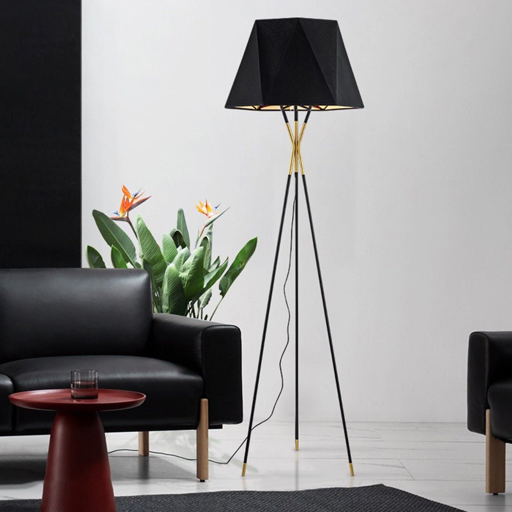 Salgado Retro LED Vloerlamp Zwart Metaal Woonkamer Slaapkamer