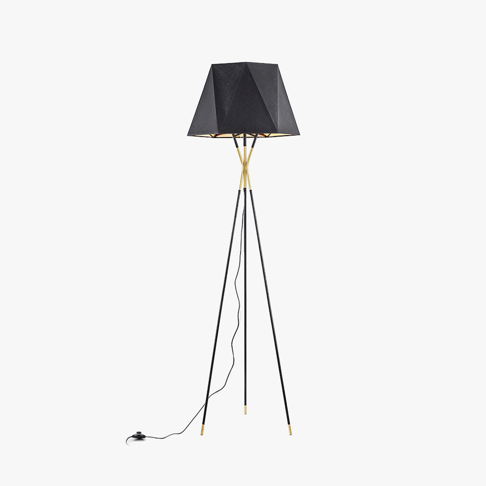 Salgado Retro LED Vloerlamp Zwart Metaal Woonkamer Slaapkamer
