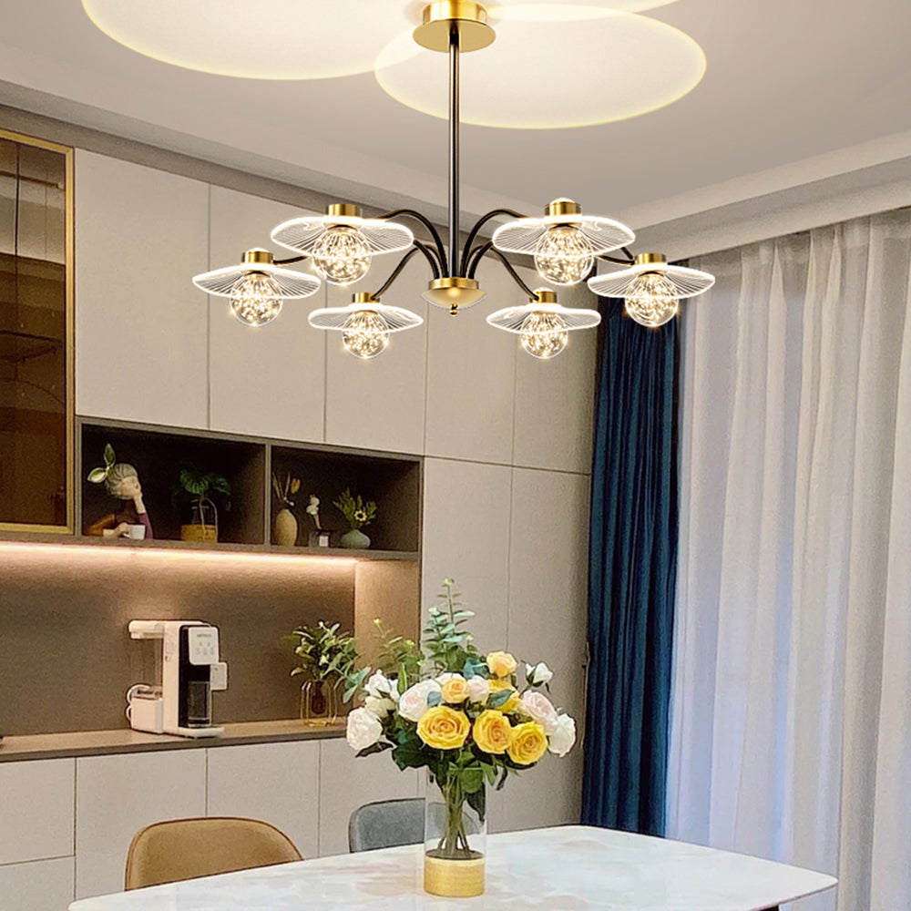 Carins Moderne Geblazen LED Hanglamp Metaal/Acryl/Glas Woonkamer